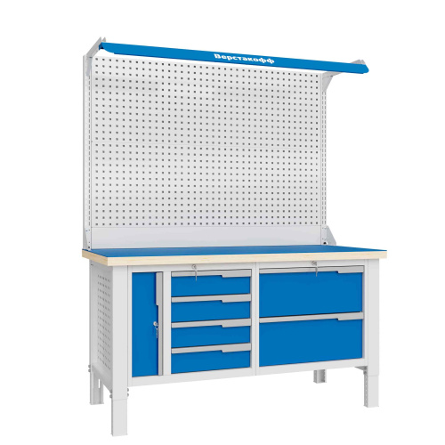 CTR 1632.L26.5-2F Верстак слесарный 2165x1593x743 мм