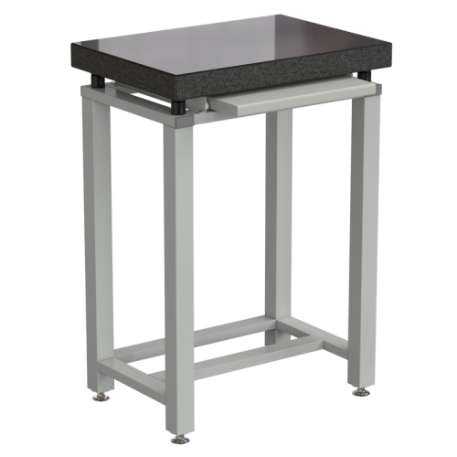 56.0369.13.09-01 Стол для весов малый 630x450x900 мм, с выдвижной полкой, цвет каркаса - серый, гранит