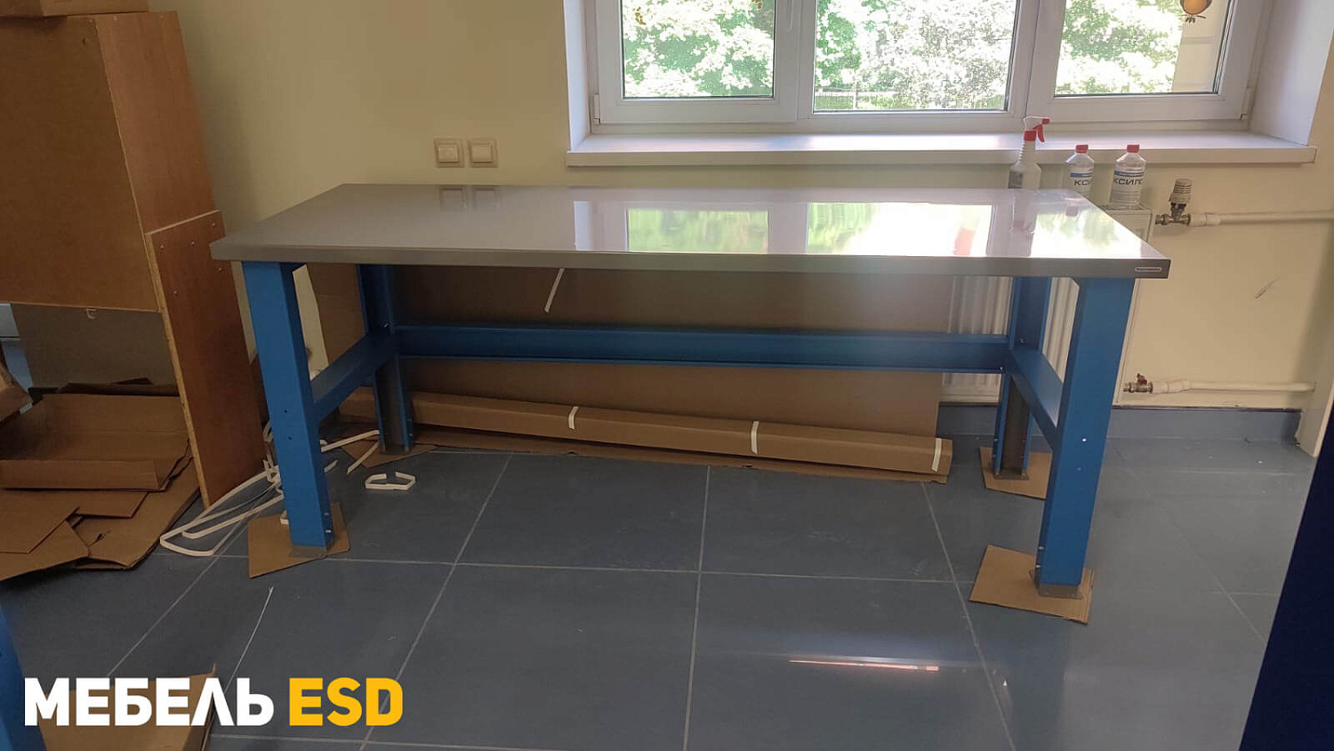 PLC 20.3 Стол металлический промышленный 2000x700 мм с тумбой на 3 ящика